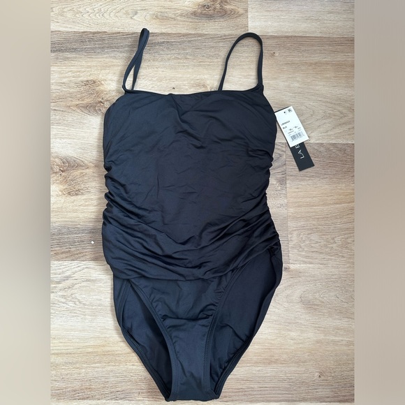 NWT La Blanca size 12 one piece black swimsuit - Picture 3 of 9